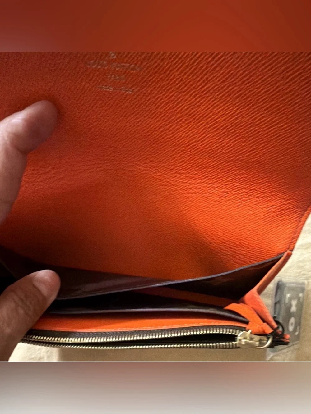 Authentic Louis Vuitton Monogram Emilie Wallet – Coquelicot Interior / COA
